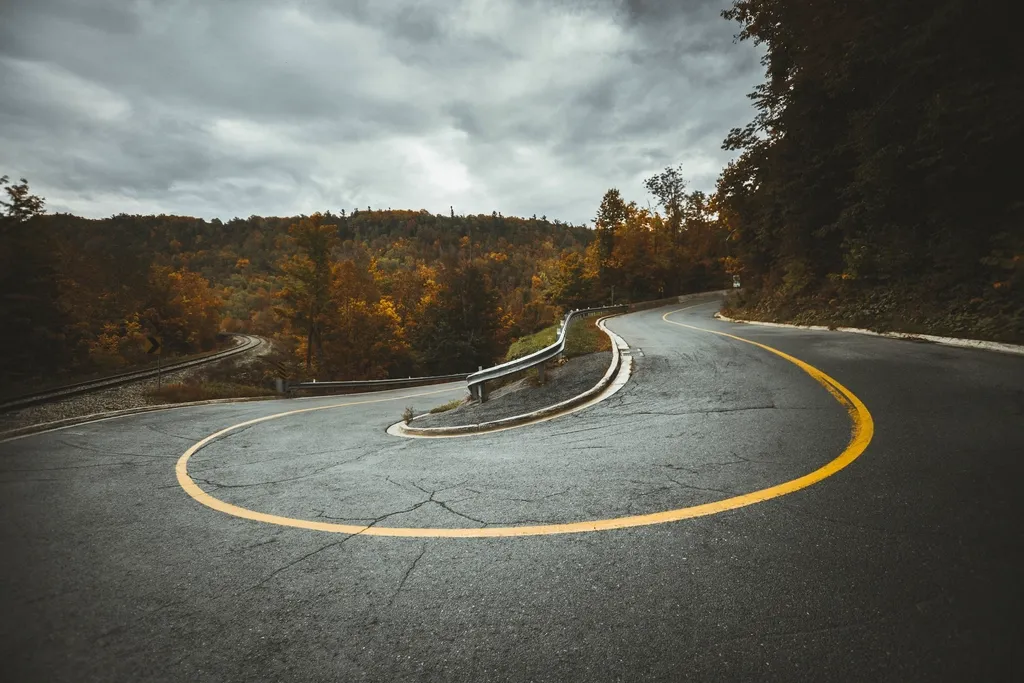 Hairpin bend on a mountain road